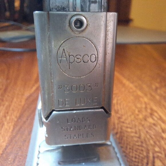 Apsco Mini Stapler 3003 De Luxe Vintage Metal Sweden Standard Desk Retro Small - Picture 4 of 9